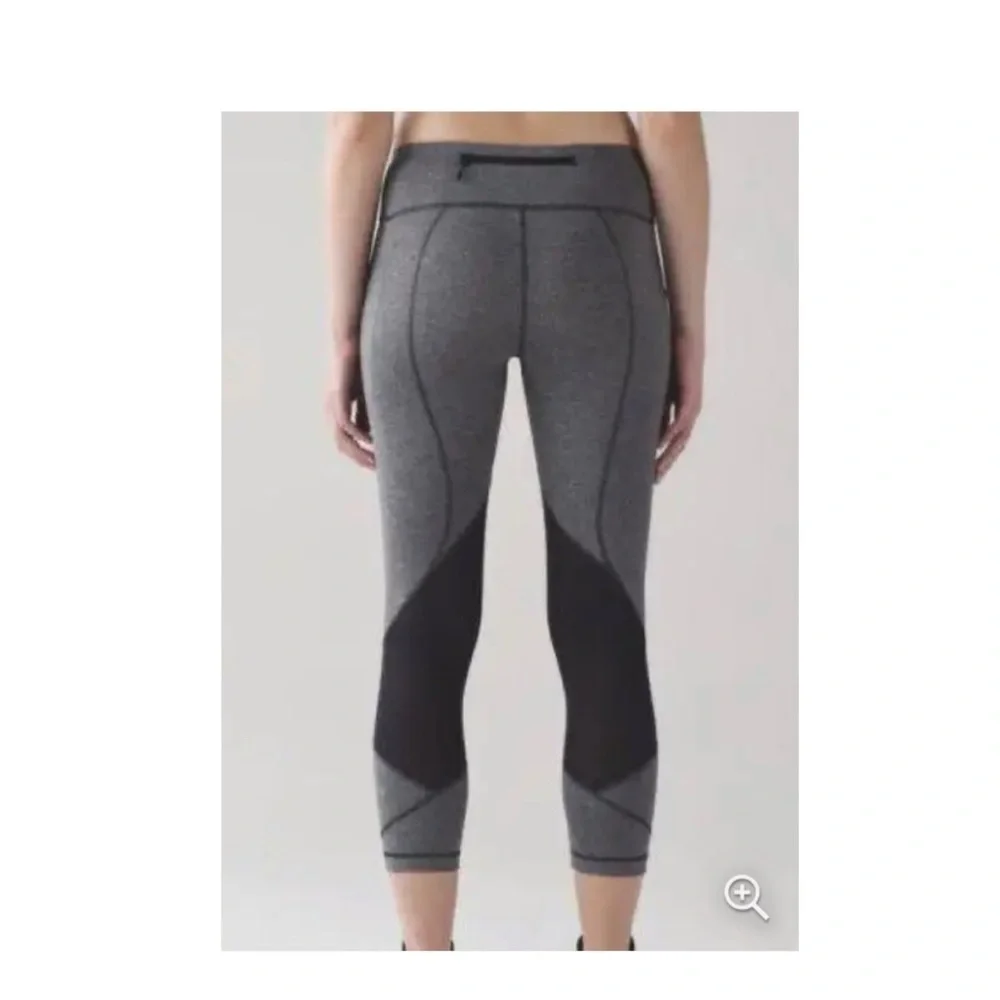 Grey and black Lululemon Capris